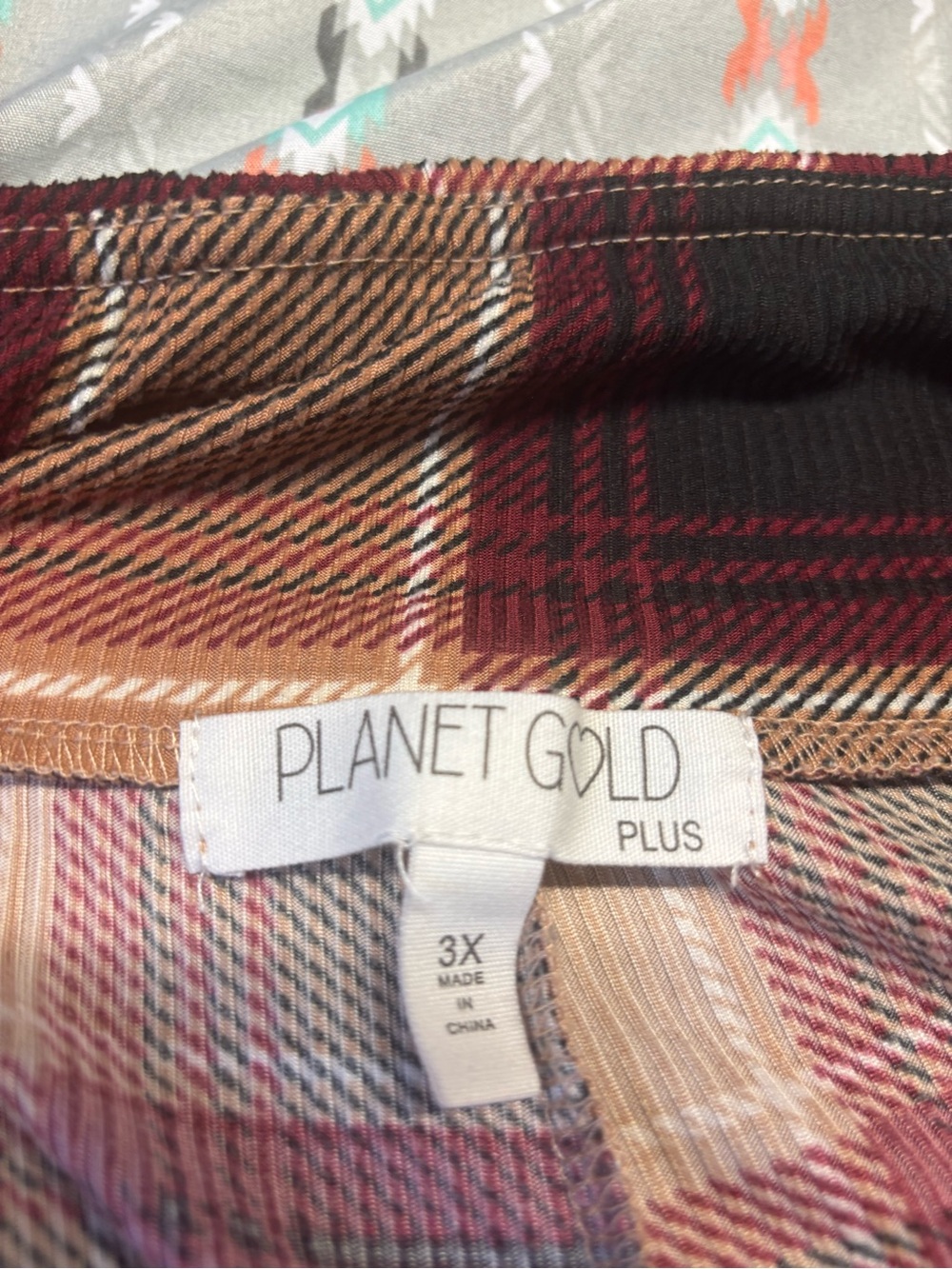 🧩Planet Gold Plaid Flare Pants - Picture 2 of 2